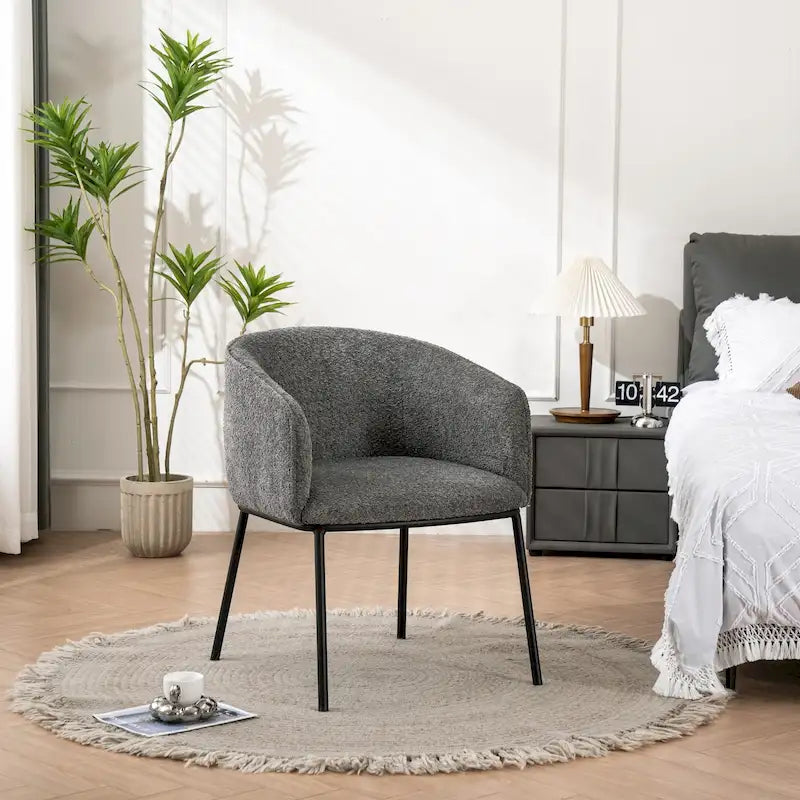 Poltrona a botte Boucle, seduta singola – Grigio / Bianco / Grigio chiaro / Giallo / Verde / Arancione
