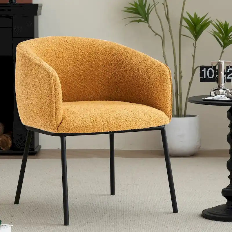 Poltrona a botte Boucle, seduta singola – Grigio / Bianco / Grigio chiaro / Giallo / Verde / Arancione