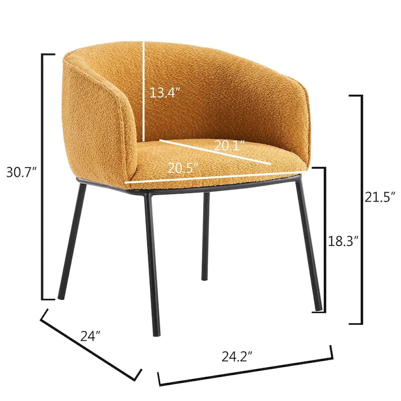 Poltrona a botte Boucle, seduta singola – Grigio / Bianco / Grigio chiaro / Giallo / Verde / Arancione