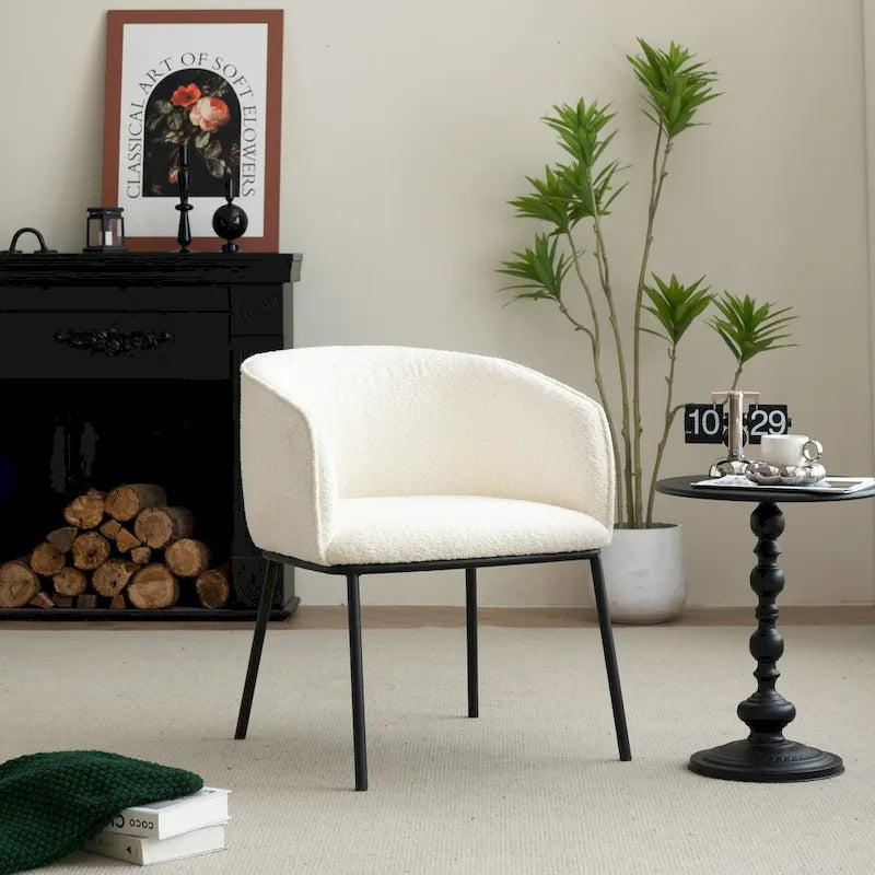 Poltrona a botte Boucle, seduta singola – Grigio / Bianco / Grigio chiaro / Giallo / Verde / Arancione