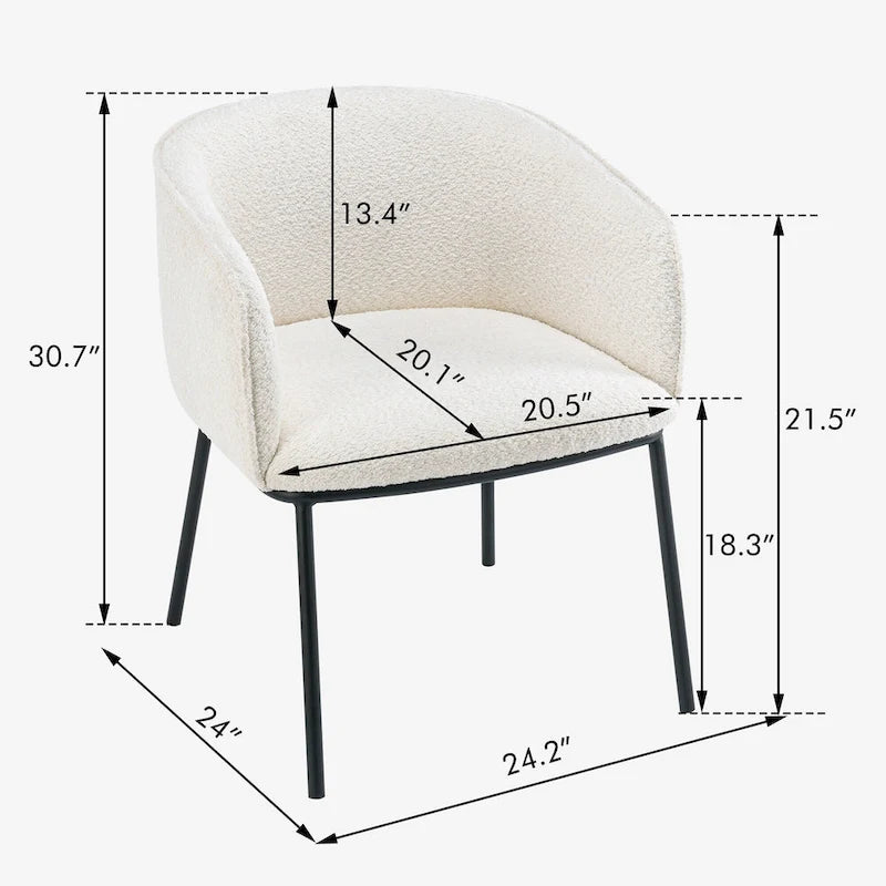 Poltrona a botte Boucle, seduta singola – Grigio / Bianco / Grigio chiaro / Giallo / Verde / Arancione