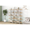 Libreria aperta a 5 ripiani, Rovere/Bianco, Stile industriale, Montaggio singolo