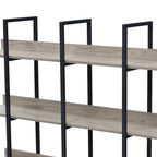 Libreria aperta a 5 ripiani, Rovere/Bianco, Stile industriale, Montaggio singolo