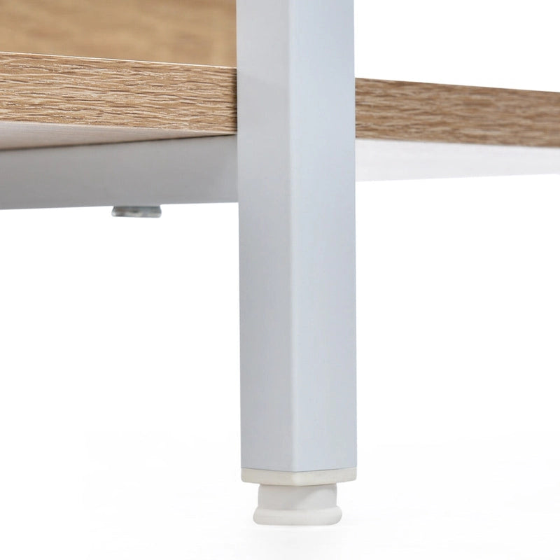Libreria aperta a 5 ripiani, Rovere/Bianco, Stile industriale, Montaggio singolo