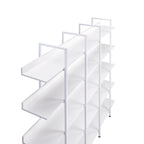 Libreria aperta a 5 ripiani, Rovere/Bianco, Stile industriale, Montaggio singolo