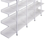 Libreria aperta a 5 ripiani, Rovere/Bianco, Stile industriale, Montaggio singolo
