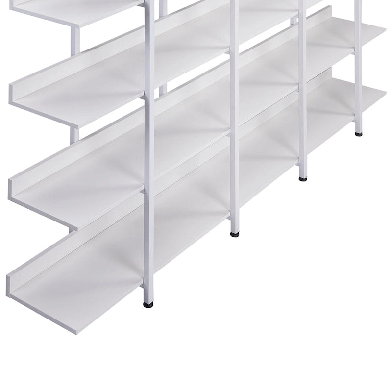Libreria aperta a 5 ripiani, Rovere/Bianco, Stile industriale, Montaggio singolo