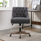 Sedia da ufficio regolabile in lino – Grigio / Blu / Grigio antracite / Marrone / Beige, 1 persona