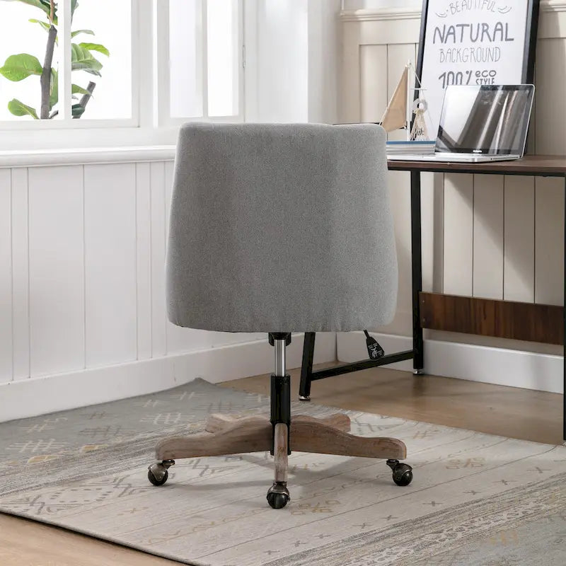 Sedia da ufficio regolabile in lino – Grigio / Blu / Grigio antracite / Marrone / Beige, 1 persona