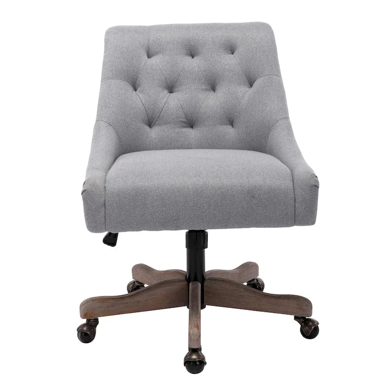 Sedia da ufficio regolabile in lino – Grigio / Blu / Grigio antracite / Marrone / Beige, 1 persona