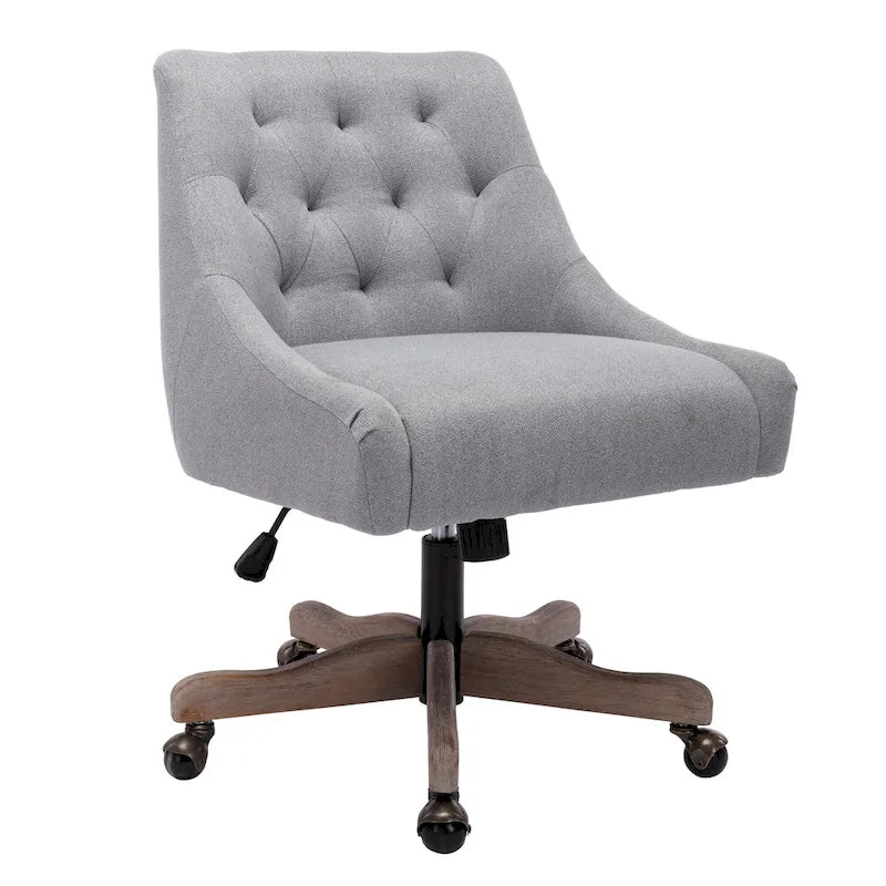 Sedia da ufficio regolabile in lino – Grigio / Blu / Grigio antracite / Marrone / Beige, 1 persona