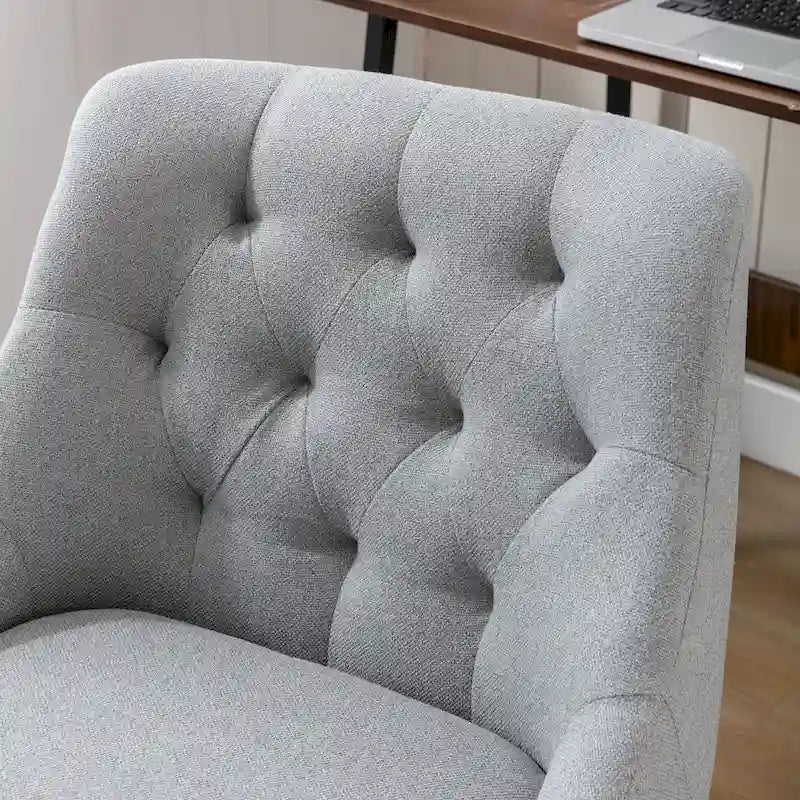 Sedia da ufficio regolabile in lino – Grigio / Blu / Grigio antracite / Marrone / Beige, 1 persona
