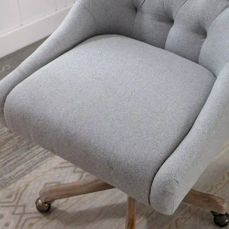 Sedia da ufficio regolabile in lino – Grigio / Blu / Grigio antracite / Marrone / Beige, 1 persona