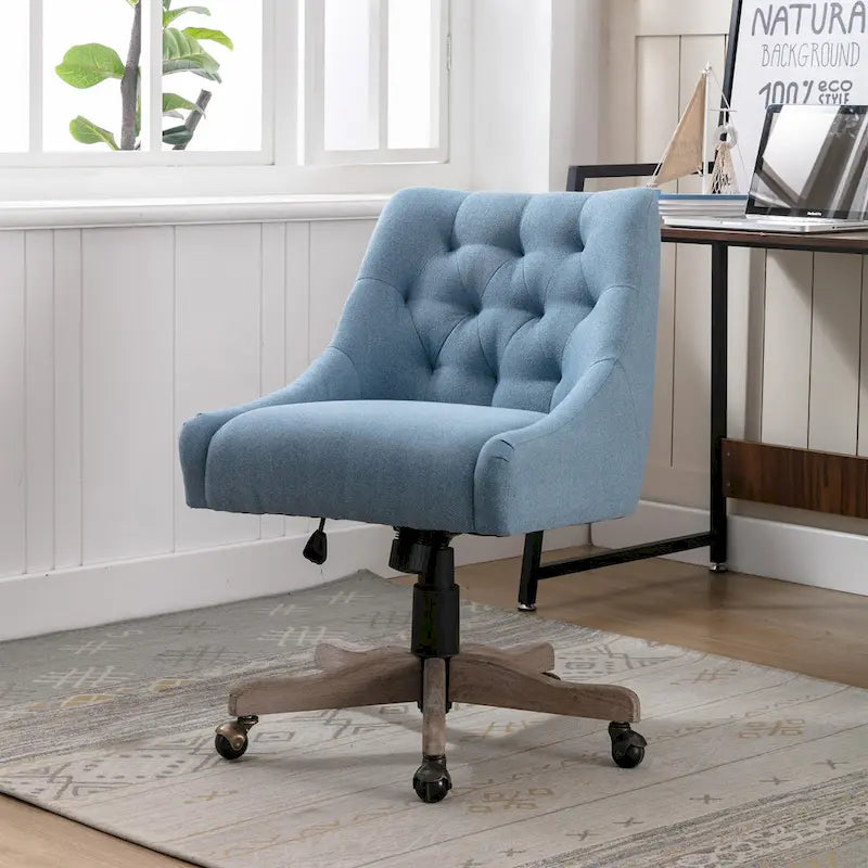 Sedia da ufficio regolabile in lino – Grigio / Blu / Grigio antracite / Marrone / Beige, 1 persona
