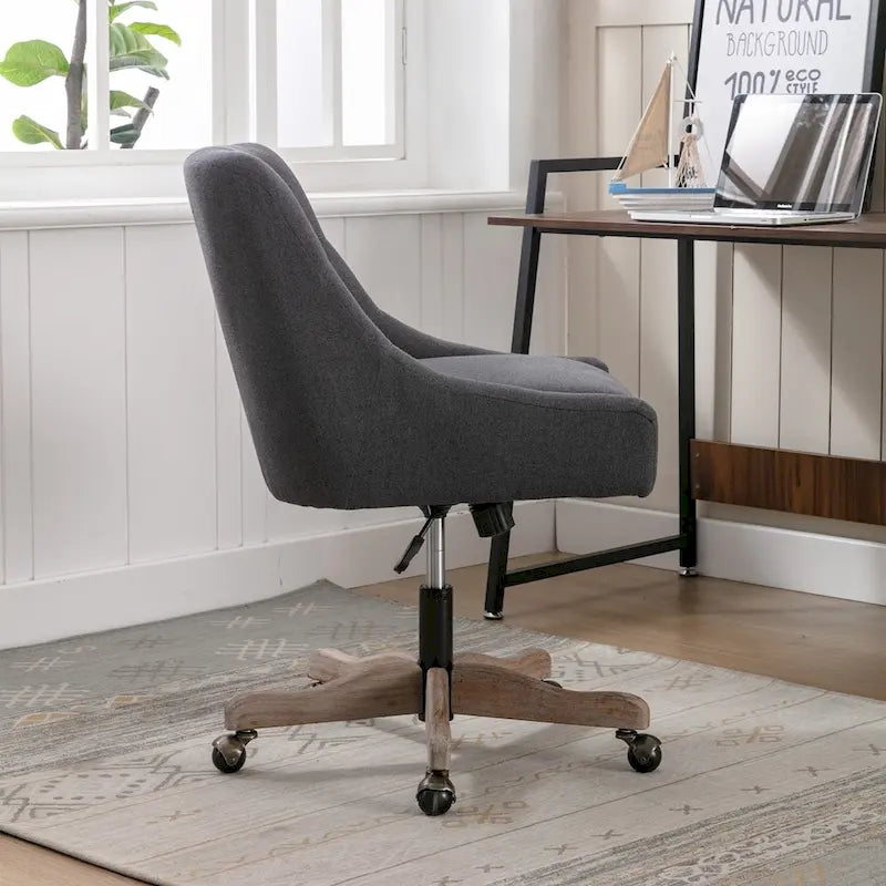 Sedia da ufficio regolabile in lino – Grigio / Blu / Grigio antracite / Marrone / Beige, 1 persona