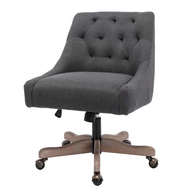 Sedia da ufficio regolabile in lino – Grigio / Blu / Grigio antracite / Marrone / Beige, 1 persona