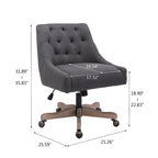 Sedia da ufficio regolabile in lino – Grigio / Blu / Grigio antracite / Marrone / Beige, 1 persona