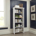 Libreria d'appoggio a 5 ripiani in legno di mango – Bianco / Nero / Grigio