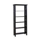 Libreria d'appoggio a 5 ripiani in legno di mango – Bianco / Nero / Grigio