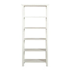 Libreria d'appoggio a 5 ripiani in legno di mango – Bianco / Nero / Grigio