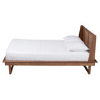 Testiera in Rattan Marrone Noce con Piattaforma, Queen/King, Per 2