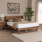 Testiera in Rattan Marrone Noce con Piattaforma, Queen/King, Per 2