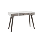 Cassettiera da trucco a 2 cassetti con specchio, colore cannella/bianco/grigio/nero, stile metà secolo, singolo