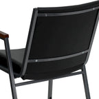 Sedia impilabile in vinile grigio/blu navy/nero con braccioli – 53 cm P x 53 cm L x 79 cm H, 1 persona
