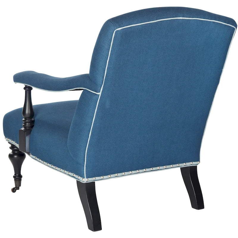 Poltrona Steel Blue / Antracite con rivestimento bianco, Posto singolo, 28"L × 37"P × 35"H
