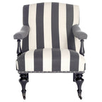 Poltrona Steel Blue / Antracite con rivestimento bianco, Posto singolo, 28"L × 37"P × 35"H