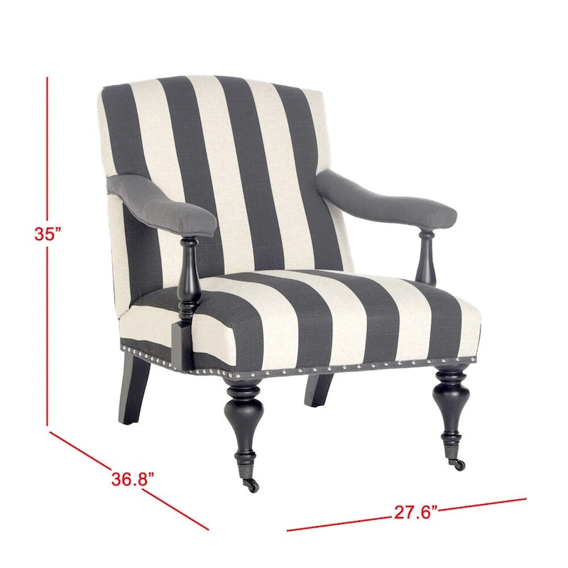 Poltrona Steel Blue / Antracite con rivestimento bianco, Posto singolo, 28"L × 37"P × 35"H