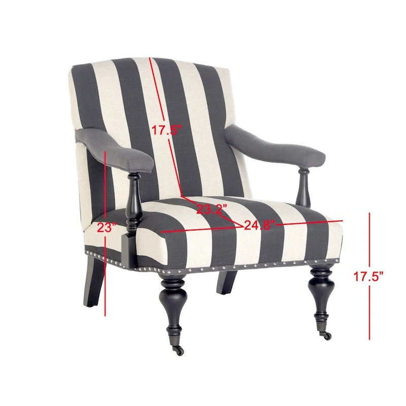 Poltrona Steel Blue / Antracite con rivestimento bianco, Posto singolo, 28"L × 37"P × 35"H