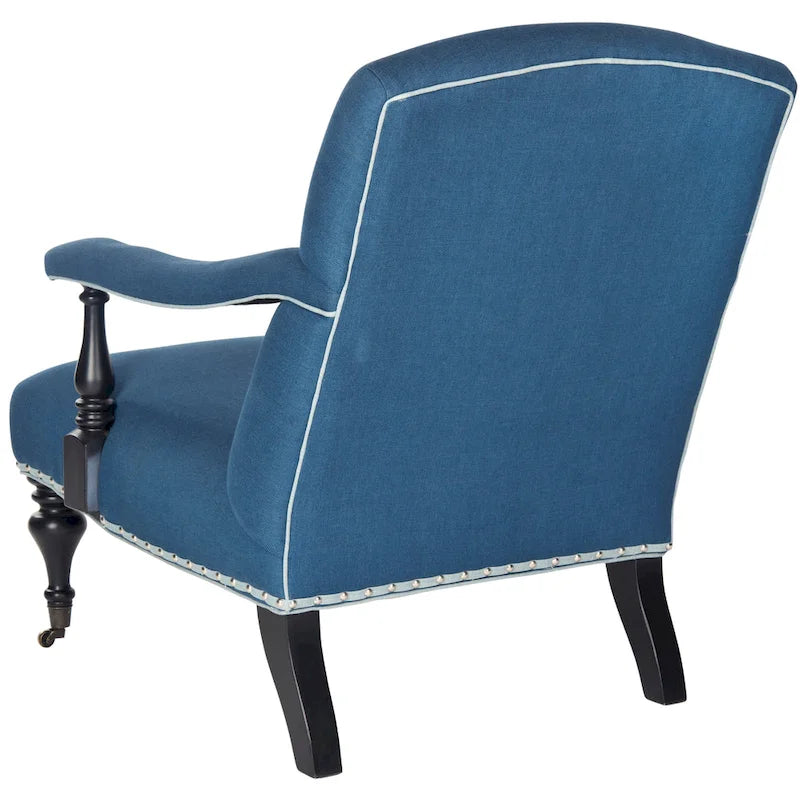 Poltrona Steel Blue / Antracite con rivestimento bianco, Posto singolo, 28"L × 37"P × 35"H