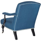 Poltrona Steel Blue / Antracite con rivestimento bianco, Posto singolo, 28"L × 37"P × 35"H