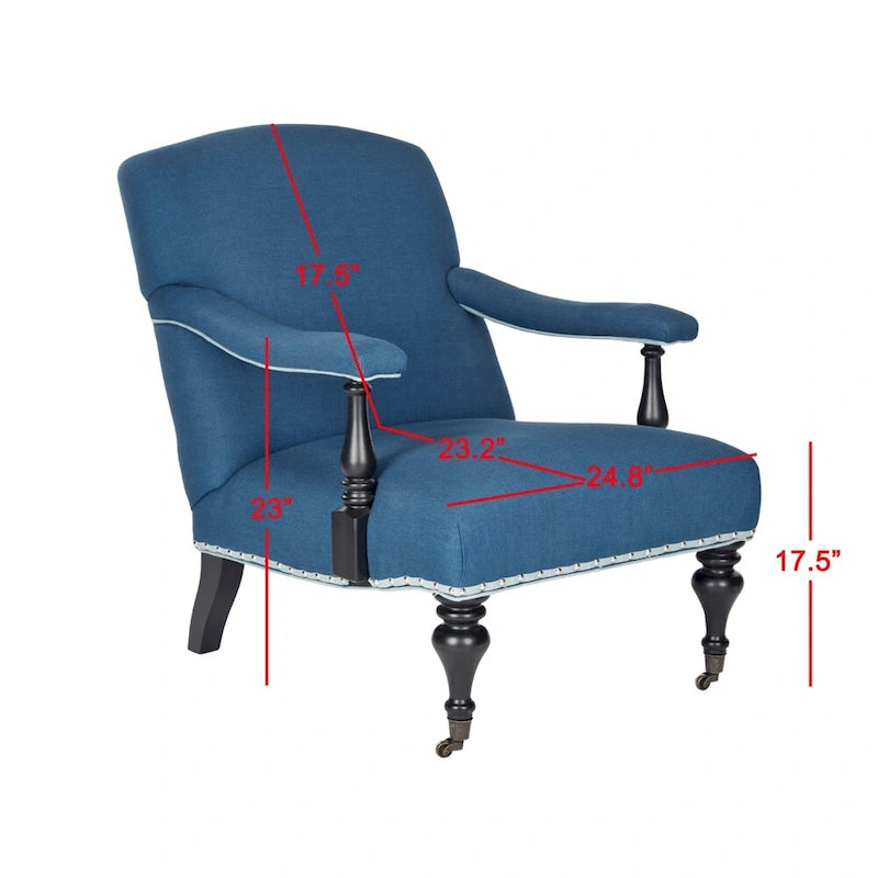 Poltrona Steel Blue / Antracite con rivestimento bianco, Posto singolo, 28"L × 37"P × 35"H