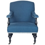 Poltrona Steel Blue / Antracite con rivestimento bianco, Posto singolo, 28"L × 37"P × 35"H