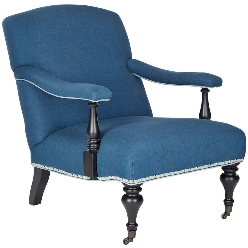Poltrona Steel Blue / Antracite con rivestimento bianco, Posto singolo, 28"L × 37"P × 35"H