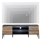 Mobile TV marrone stile metà secolo da 59" per schermi piatti fino a 65", montaggio da 1 persona