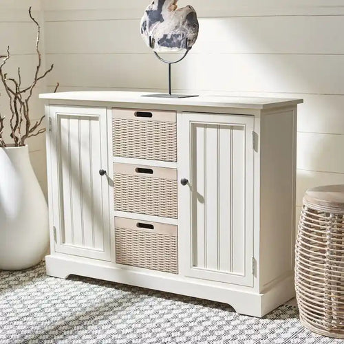 SAFAVIEH Cilla 2-Drawer And 3 Removable Baskets - 39.8  W x 12.5  L x 29.5  H - 41Wx13Dx26H
