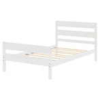 Letto singolo grigio/espresso/bianco con testiera e pediera, 1 persona
