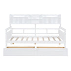 Daybed singolo (80 x 190 cm) con 2 cassetti e ripiano in colori Espresso, Grigio, Bianco.
