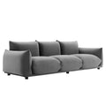 Divano 3 posti in velluto "Performance" grigio / cognac / blu scuro / rosa cipria