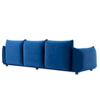 Divano 3 posti in velluto "Performance" grigio / cognac / blu scuro / rosa cipria