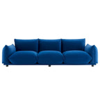 Divano 3 posti in velluto "Performance" grigio / cognac / blu scuro / rosa cipria