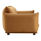 Divano 3 posti in velluto "Performance" grigio / cognac / blu scuro / rosa cipria