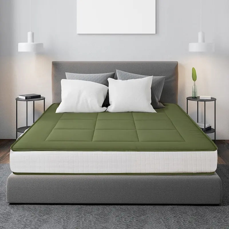 Materasso futon da 6 pollici verde / nero / blu scuro, singolo / a una piazza e mezza / matrimoniale, singolo