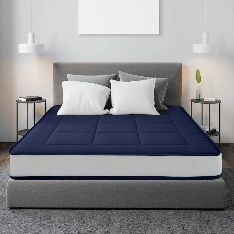 Materasso futon da 6 pollici verde / nero / blu scuro, singolo / a una piazza e mezza / matrimoniale, singolo