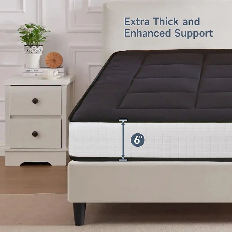Materasso futon da 6 pollici verde / nero / blu scuro, singolo / a una piazza e mezza / matrimoniale, singolo