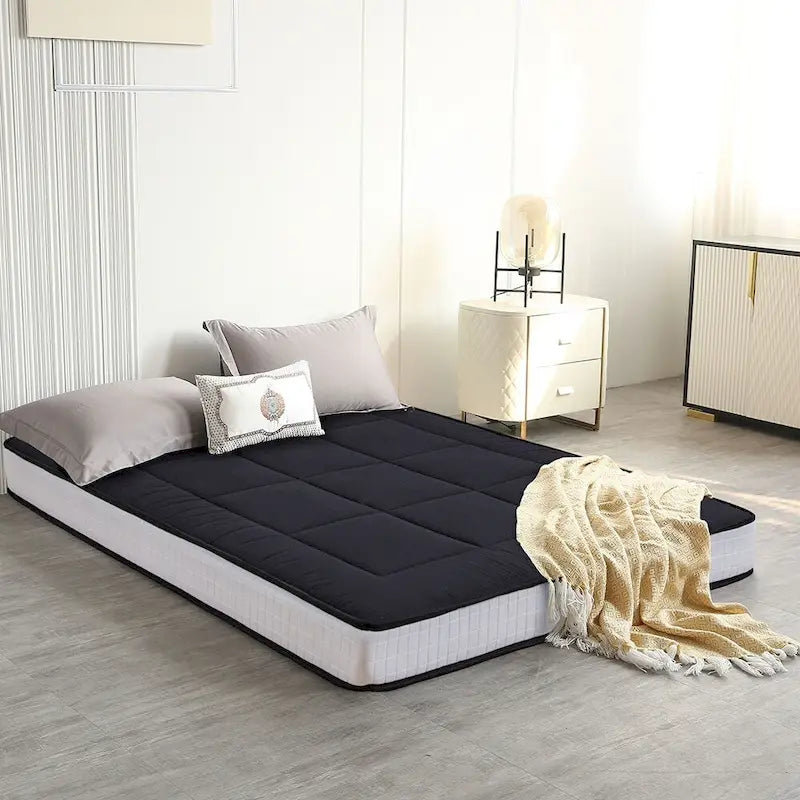 Materasso futon da 6 pollici verde / nero / blu scuro, singolo / a una piazza e mezza / matrimoniale, singolo