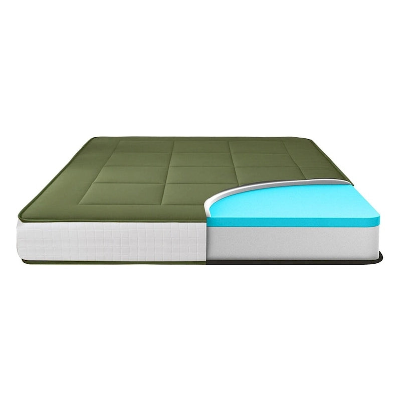 Materasso futon da 6 pollici verde / nero / blu scuro, singolo / a una piazza e mezza / matrimoniale, singolo
